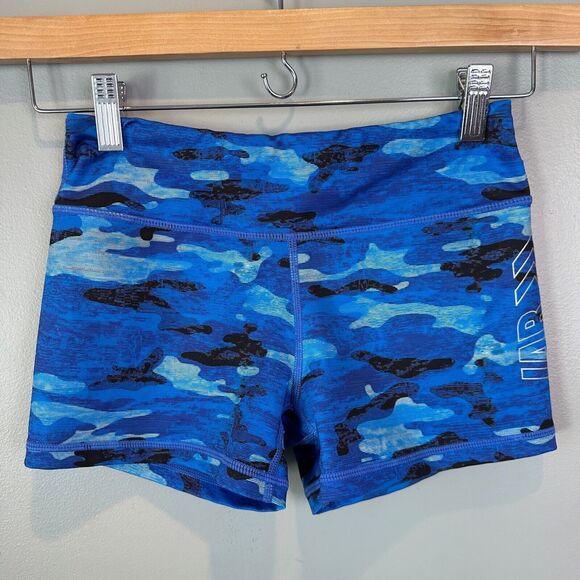 IAB MFG Blue Camoflauge Shorts Size 4 XS Womens Crossfit Weightlifting - Picture 1 of 7